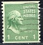 United States - 1938 - Personajes - 1 ¢ - Verde - Estados Unidos, Characters - Scott 839 - President George Washington (22/1/1732-14/12/1799) - 0